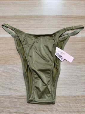 Victoria's Secret Olive Bikini Briefs with Adjustable Straps